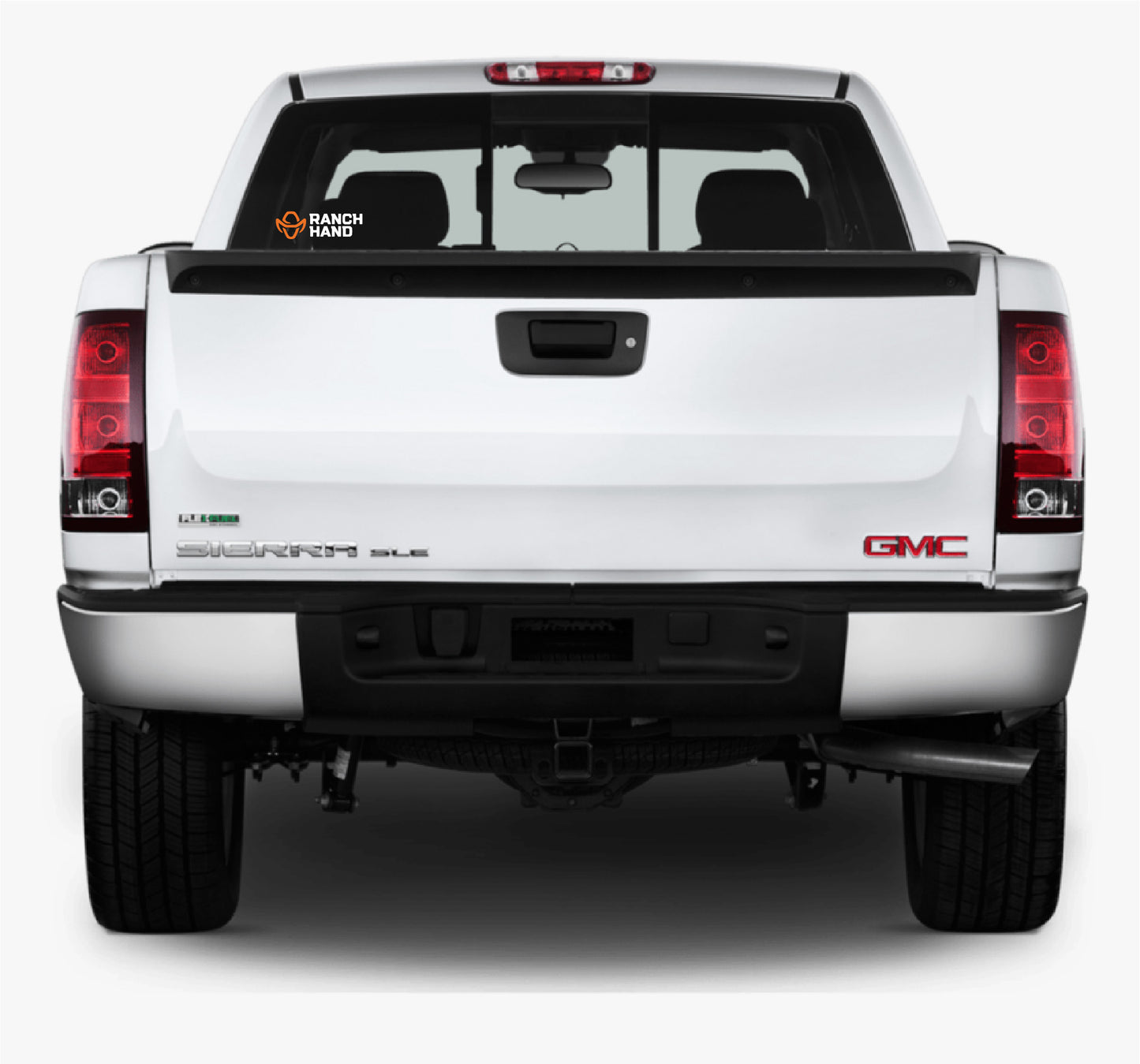 Ranch Hand - 8 inch Horizontal Vehicle Decal (orange and white)